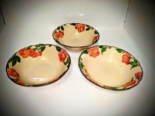 3 Fransiscan Desert Rose Grand 9 " Vintage China Large Round Serving Bowls