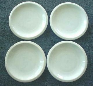 4 Vintage Culinary Arts Cafeware White Dinner Plate 10 1/4 "