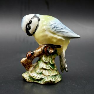 Beswick Blue Tit 992 Bird Figurine Porcelain England Vintage