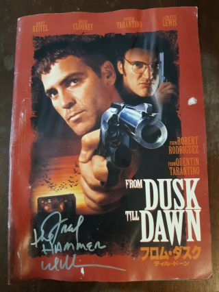 Fred Williamson The Hammer Signed Japanese From Dusk Till Dawn Program Only One?
