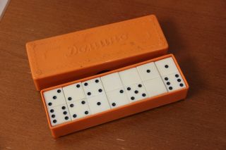 Vintage Ussr Dominoes Set Complete And Table Game