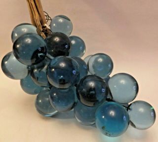 Vintage Mid Century Modern Acrylic Grape Cluster Blue