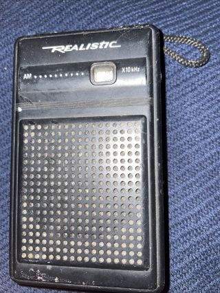 Vintage Realistic 12 - 201a Portable Am Transistor Radio