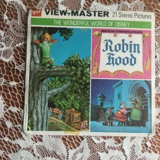 Vintage B 342 Walt Disney Robin Hood 3 Reel Set View - Master Case Booklet 1973
