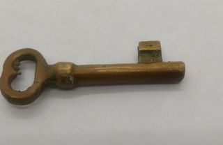Vintage Brass Solid Barrel Skeleton Keys 3 " Length And 1.  6 Oz Weight