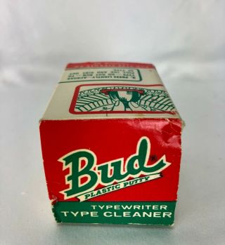 Vintage Bud Plastic Putty Typewriter Type Cleaner