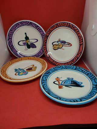 Limited Editions Designs By Argosy Set Of 4,  8 Inch Salad/tapas Plates