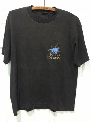 Vintage 1987 Los Lobos By The Light Of The Moon T - Shirt Double Sided L