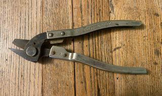 Vintage A.  J.  Gerrard & Co Banding Shear Cutter Industrial Hand Tool