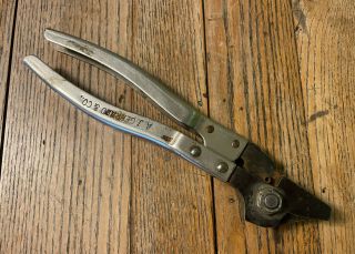 Vintage A.  J.  Gerrard & Co Banding Shear Cutter Industrial Hand Tool 3