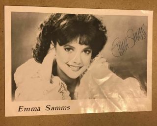 Emma Samms Signed Autograph B&w General Hospital Royalty