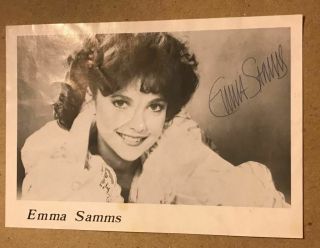 Emma Samms Signed Autograph B&W General Hospital Royalty 3