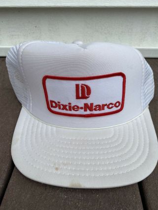Rare Vintage Trucker Hat Snapback Mesh Cap Dixie Narco