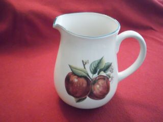 China Pearl Casuals Apples 64 Oz.  Pitcher 7 5/8 " Ivory W/ 2 Red Apples