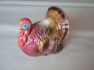 Otagiri Japan Hand - Crafted Ceramic Thanksgiving Turkey Candle Holder Vintage