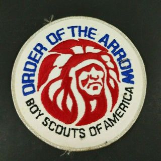 Vintage Boy Scout Patch Order Of The Arrow Round Logo Large 6 Inch Figure