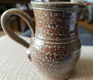 Colonial Williamsburg Pottery Brown 3 " Mini Creamer Glazed Stoneware Virginia