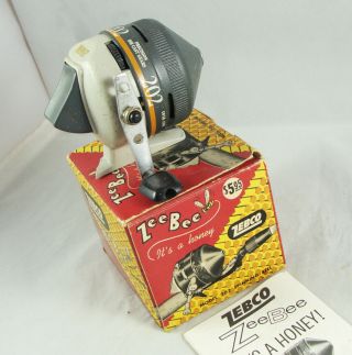 Zebco 202 Zee Bee Spincast Reel,  Box,  Paper - Parts Reel