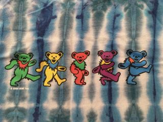 Vtg 2004 Grateful Dead Dancing Bears Tie Dye T - Shirt Youth Large 17.  5” X 21.  5”
