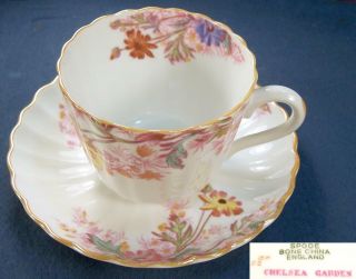 Copeland Spode Chelsea Garden Tall Cup And Saucer Mustard M7 Multiple Available