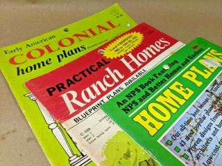 3 Vintage Home House Plan Magazines Colonial Ranch Homes