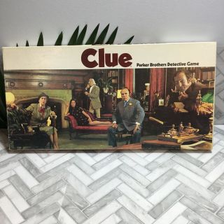 Clue Classic Detective Board Game By Parker Bros Vintage 1972 Complete
