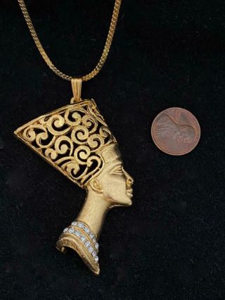 Vintage Nefertiti Necklace Pendant India Nbw