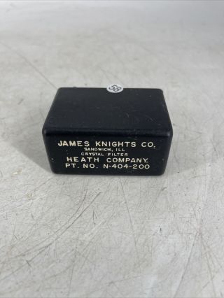 Rare Vintage James Knights Co.  Health Company N - 404 - 200 Crystal Filter