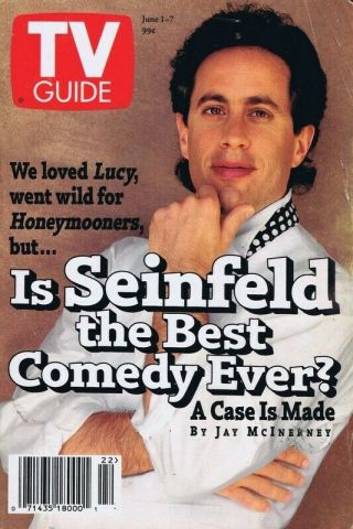 Vintage June 1 1996 Tv Guide No Label Jerry Seinfeld