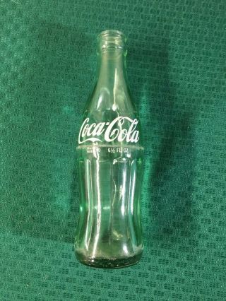 Vintage Green Glass Coke Bottle 6 1/2 Oz Salt Lake City Utah.
