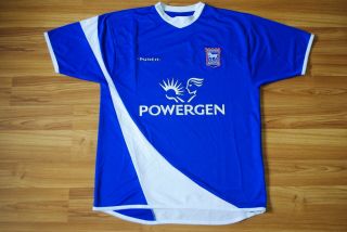 Ipswich Town Home Football Shirt Jersey 2005 2006 Size Large Vintage Rare Punch