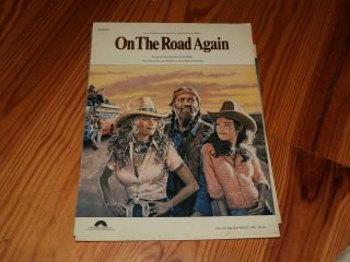 On The Road Again - Willie Nelson Music Inc.  Vintage Sheet Music 1979