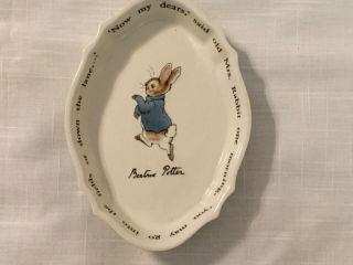 Wedgewood England - Beatrix Potter Rabbit/bunny Trinket Dish Oval