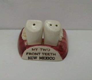 Vintage My Two Front Teeth Mexico Salt And Pepper Shaker