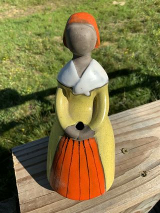 Scandinavian Jie Verk Stad Design Elsi Bourelius 7 1/2 " Bud Vase Woman Figurine