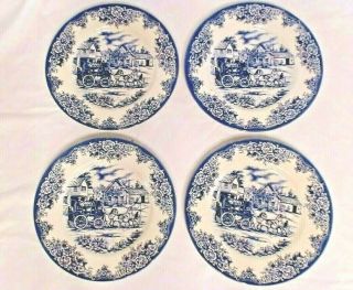 Gorgeous Set Of 4 Royal Stafford Fine Earthenware Dinner Plates,  England
