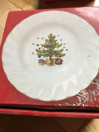 Set Of 4 Nikko Happy Holidays Rim Soup Plates/bowls -