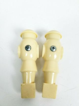 2 Ea.  Off White Vintage Foosball Men Replacement With Screws