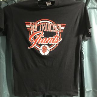 Vtg Trench San Francisco Giants 1989 Short - Sleeve 50/50 T - Shirt L Single Stitch