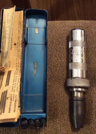 Vintage Vessel Impact Driver No.  2500 In Metal Case With Bits & Instructions 2