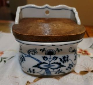 Vintage Blue Danube Onion Pattern Salt Box Japan Rectangular Mark
