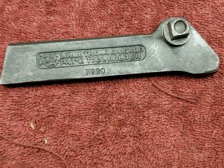 Vintage Armstrong No.  20 Straight Lathe Cut Off Tool Holder