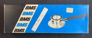 Vintage Double Head Blue Stethoscope By Buffalo Medical Specialties Mfg.
