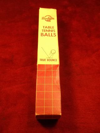 Rare Old Vintage Nos Box Of 6 " Revelation " Table Tennis Balls / Ping Pong,  Vgc
