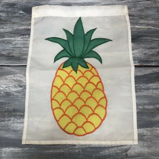 Pineapple Welcome Decorative Flag For Home And Garden Vtg Small 14” 11”