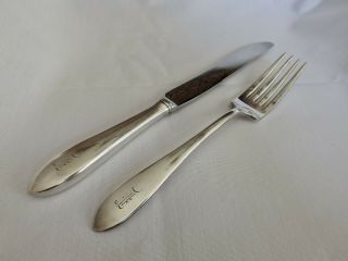 Vintage Silverplate R Wallace 1835 Knife And Fork