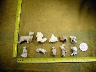 10 X Excavated Vintage Lovely Animal Doll Parts Age 1890 Germany B 120