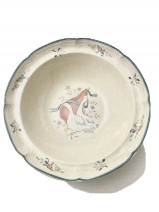 International Tableworks Stoneware Marmalade Goose/duck Pattern Serving Bowl