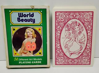 Vintage World Beauty Playing Cards - Jumbo Size - Cards Are In