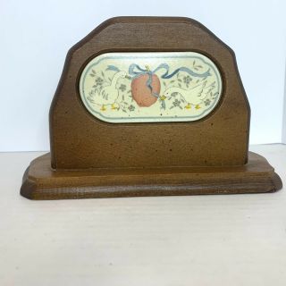 Vintage International Marmalade Pattern Country Geese Wood Napkin/letter Holder